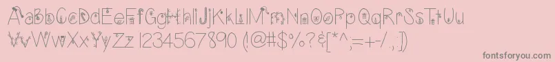 FontsplaceChristmasEditionРћР±С‹С‡РЅС‹Р№ Font – Gray Fonts on Pink Background