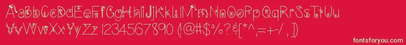 FontsplaceChristmasEditionРћР±С‹С‡РЅС‹Р№ Font – Green Fonts on Red Background