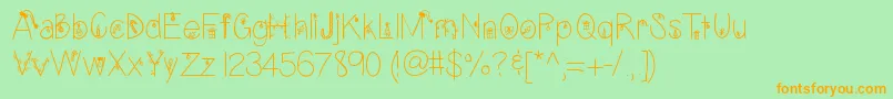 FontsplaceChristmasEditionРћР±С‹С‡РЅС‹Р№ Font – Orange Fonts on Green Background