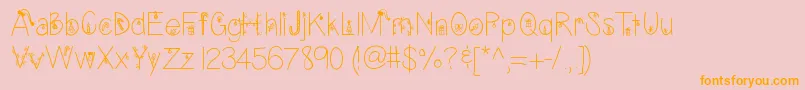 FontsplaceChristmasEditionРћР±С‹С‡РЅС‹Р№ Font – Orange Fonts on Pink Background