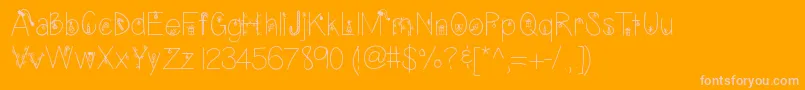 FontsplaceChristmasEditionРћР±С‹С‡РЅС‹Р№ Font – Pink Fonts on Orange Background