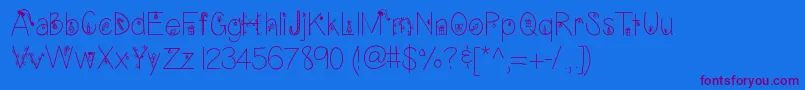 FontsplaceChristmasEditionРћР±С‹С‡РЅС‹Р№ Font – Purple Fonts on Blue Background