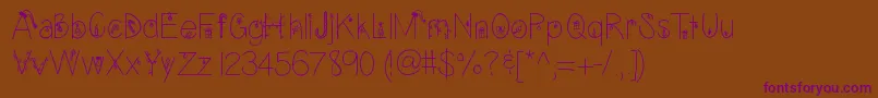 FontsplaceChristmasEditionРћР±С‹С‡РЅС‹Р№ Font – Purple Fonts on Brown Background