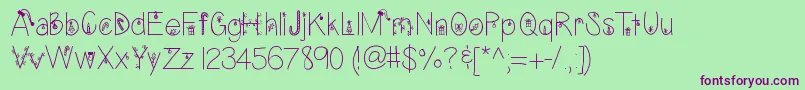 FontsplaceChristmasEditionРћР±С‹С‡РЅС‹Р№ Font – Purple Fonts on Green Background
