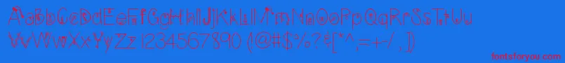 FontsplaceChristmasEditionРћР±С‹С‡РЅС‹Р№ Font – Red Fonts on Blue Background