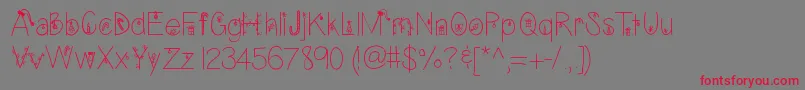 FontsplaceChristmasEditionРћР±С‹С‡РЅС‹Р№ Font – Red Fonts on Gray Background