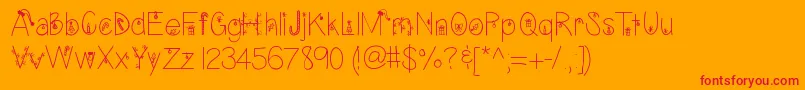 FontsplaceChristmasEditionРћР±С‹С‡РЅС‹Р№ Font – Red Fonts on Orange Background