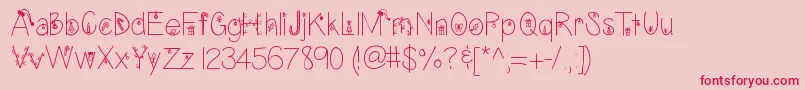 FontsplaceChristmasEditionРћР±С‹С‡РЅС‹Р№ Font – Red Fonts on Pink Background