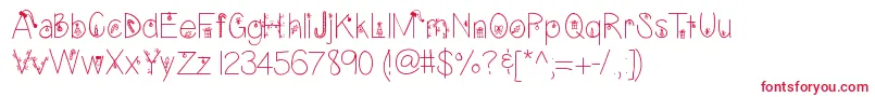 FontsplaceChristmasEditionРћР±С‹С‡РЅС‹Р№ Font – Red Fonts on White Background