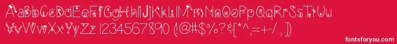 fuente FontsplaceChristmasEditionРћР±С‹С‡РЅС‹Р№ – Fuentes Blancas Sobre Fondo Rojo