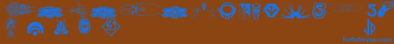 B5wd Font – Blue Fonts on Brown Background