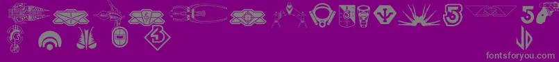B5wd Font – Gray Fonts on Purple Background