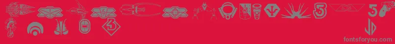 B5wd Font – Gray Fonts on Red Background