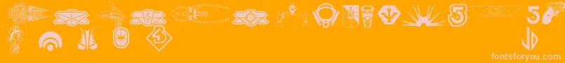 B5wd Font – Pink Fonts on Orange Background