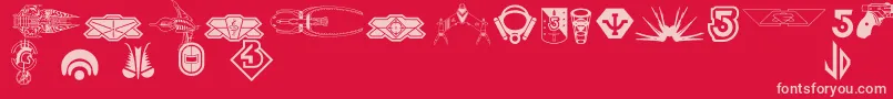 B5wd Font – Pink Fonts on Red Background