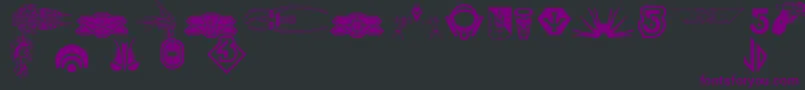 Шрифт B5wd – фиолетовые шрифты на чёрном фоне