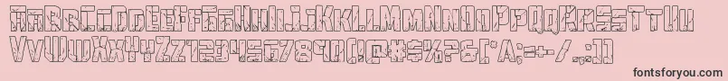 Towerruinsout Font – Black Fonts on Pink Background