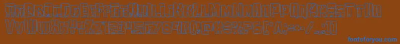 Towerruinsout Font – Blue Fonts on Brown Background