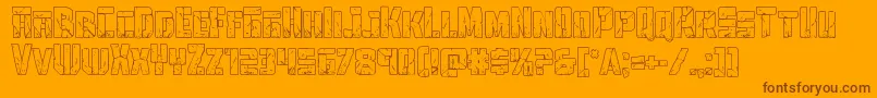 Towerruinsout Font – Brown Fonts on Orange Background