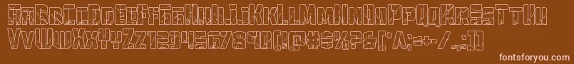 Towerruinsout Font – Pink Fonts on Brown Background