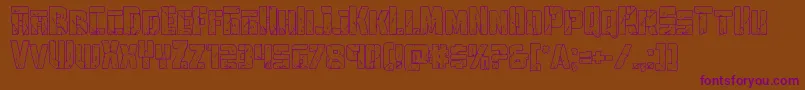 Towerruinsout Font – Purple Fonts on Brown Background