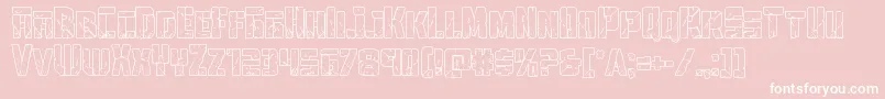 Towerruinsout Font – White Fonts on Pink Background