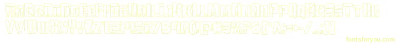 Towerruinsout Font – Yellow Fonts on White Background