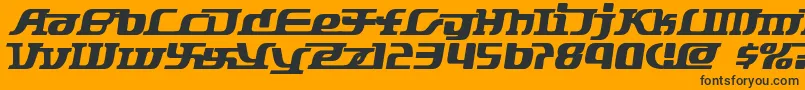 Starbat Font – Black Fonts on Orange Background