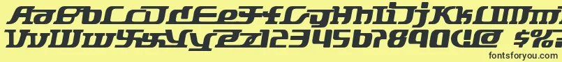 Шрифт Starbat – чёрные шрифты на жёлтом фоне