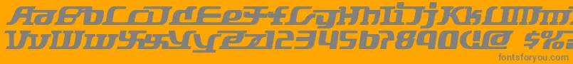 Starbat Font – Gray Fonts on Orange Background