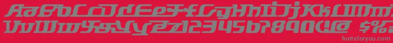 Starbat Font – Gray Fonts on Red Background