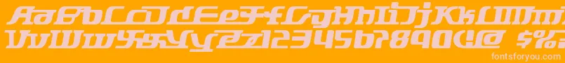 Starbat Font – Pink Fonts on Orange Background