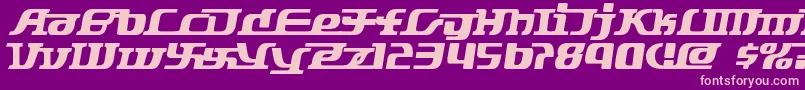 Starbat Font – Pink Fonts on Purple Background