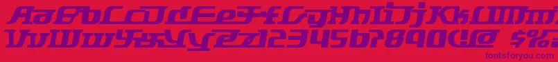 Starbat Font – Purple Fonts on Red Background