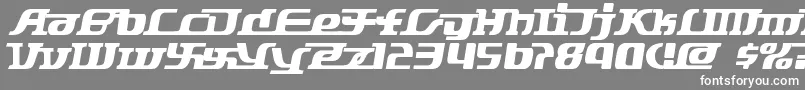 フォントStarbat – 灰色の背景に白い文字