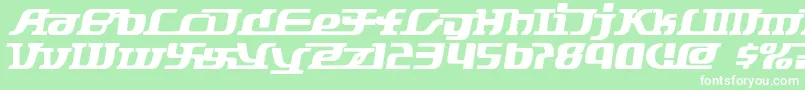 フォントStarbat – 緑の背景に白い文字