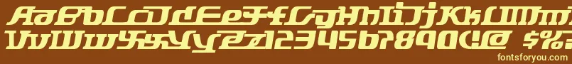 Starbat Font – Yellow Fonts on Brown Background