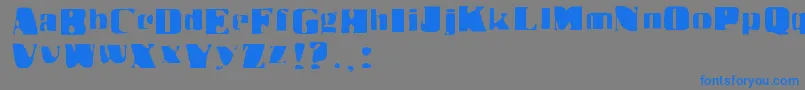 Drbenway Font – Blue Fonts on Gray Background