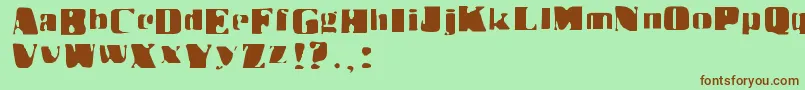 Drbenway-fontti – ruskeat fontit vihreällä taustalla