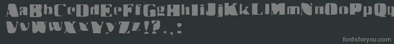 Czcionka Drbenway – szare czcionki na czarnym tle