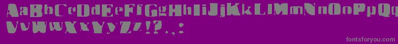 Drbenway Font – Gray Fonts on Purple Background