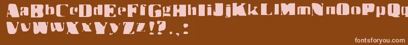 Drbenway Font – Pink Fonts on Brown Background