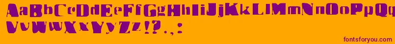 Drbenway Font – Purple Fonts on Orange Background