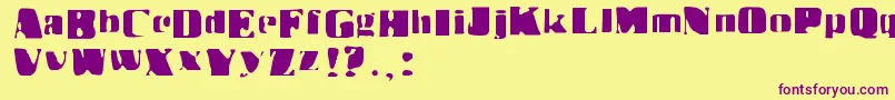 Drbenway Font – Purple Fonts on Yellow Background