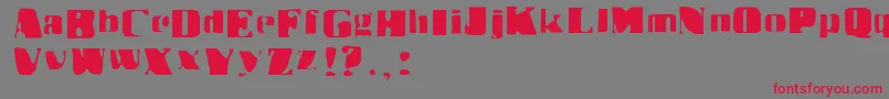 Drbenway Font – Red Fonts on Gray Background