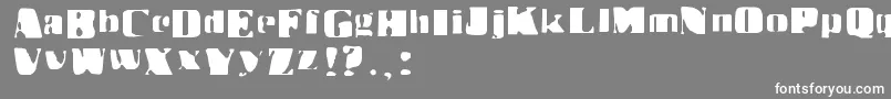 Drbenway-Schriftart – Weiße Schriften auf grauem Hintergrund