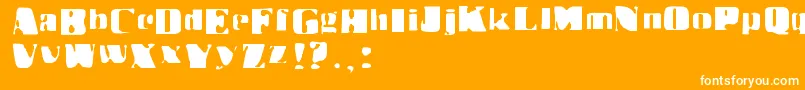 Drbenway Font – White Fonts on Orange Background