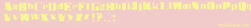 Drbenway Font – Yellow Fonts on Pink Background