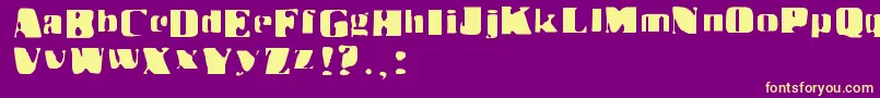 Drbenway Font – Yellow Fonts on Purple Background
