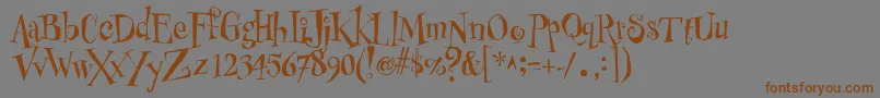 PfbuzzzNormalUnicodes Font – Brown Fonts on Gray Background